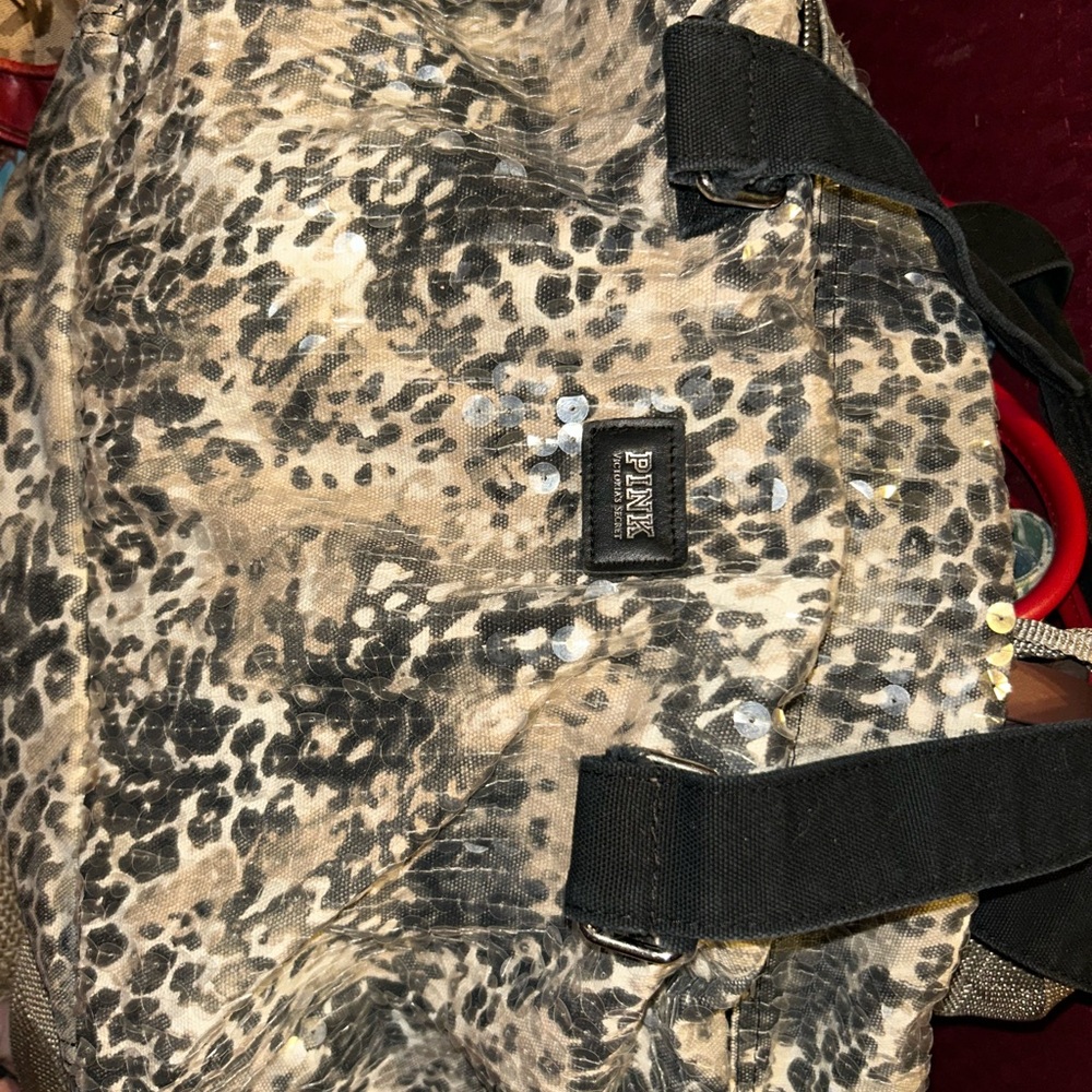 Victoria's Secret Leopard Print Hobo Bag - Black and Tan